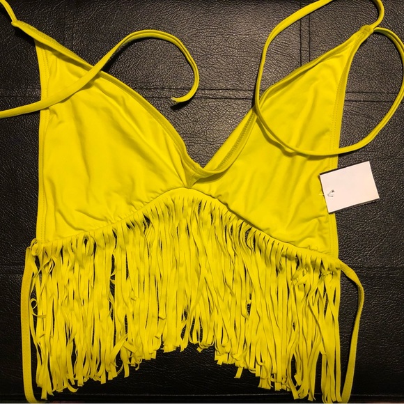 l*space Other - Neon Yellow L*Space “Made in the OC” Bikini Top NWT!